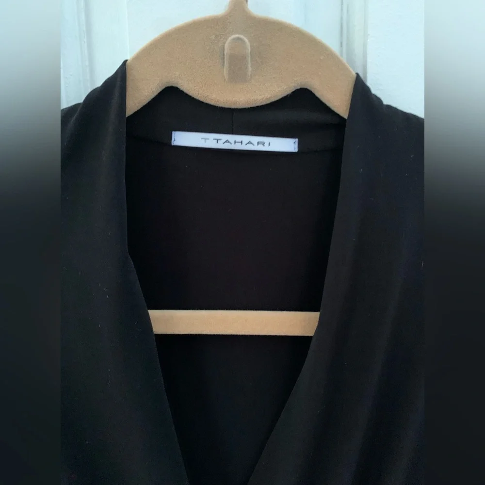 Tahari Black wrap dress - Picture 3 of 6